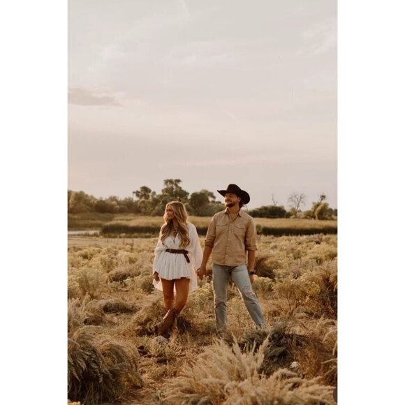 FREE PEOPLE Sachi Long Sleeve Ruffle Minidress in Ivory Size Small - Picture 5 of 16